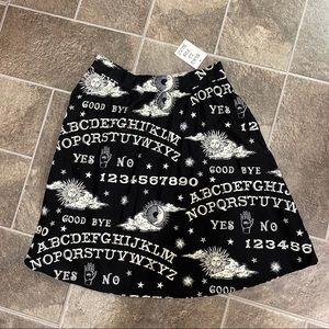 Glow in the dark ouija board skirt BNWT halloween